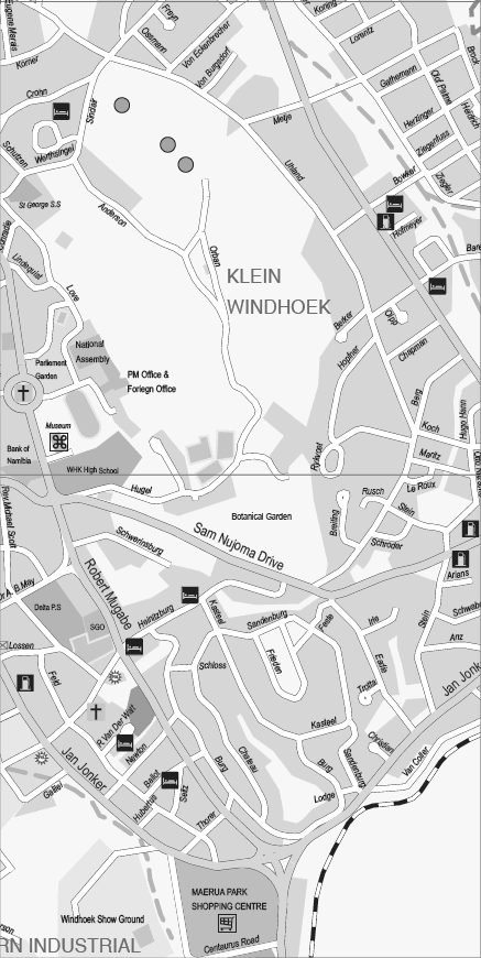 Windhoek street map 2007/2008